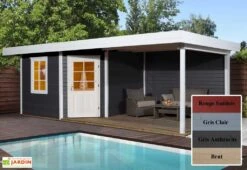 Abri Design Fides 3 (Plusieurs Tailles) 28mm 7 Abri Design Fides 3 (Plusieurs Tailles) 28mm -Solid || Mikado || Hevea Soldes Boutique abri bois fides 3 gris anthracite 1