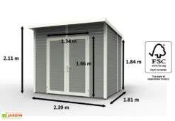 Abri De Jardin Bois 19mm Skur 4 239x181x211cm -Solid || Mikado || Hevea Soldes Boutique abri de jardin bois 19mm skur 4 239x181x211cm