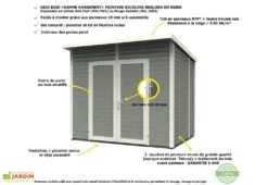 Abri De Jardin Bois 19mm Skur 4 239x181x211cm -Solid || Mikado || Hevea Soldes Boutique abri de jardin bois adossable classic skur pf 2