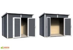 Abri De Jardin Bois 19mm Skur 4 239x181x211cm -Solid || Mikado || Hevea Soldes Boutique abri de jardin bois adossable skur 4 3