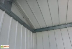 Abri De Jardin En Acier Galvanisé Duramax Modern 4 M² Gris Silver -Solid || Mikado || Hevea Soldes Boutique abri jardin acier galvanise duramax modern 6x5 gris 3