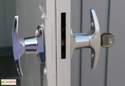 Abri De Jardin En Acier Galvanisé Duramax Modern 4 M² Gris Silver -Solid || Mikado || Hevea Soldes Boutique abri jardin acier galvanise duramax modern 6x5 gris 4