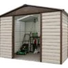 Abri De Jardin Acier Galvanisé Taupe Marron 237 X 303 Cm 7,18 M²