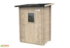 Abri De Jardin Adossable En Bois De Pin Brut Hobby - 146 X 98 X 197 Cm