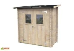 Abri De Jardin Adossable En Bois De Pin Brut Hobby - 198 X 98 X 197 Cm
