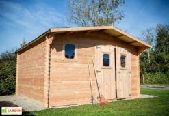Abri De Jardin En Bois Douglas 28 Mm – 15,28 M² : 4,01 X 3,81 M