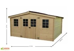 Abri De Jardin En Bois D’Épicéa Brut 12 M² -Solid || Mikado || Hevea Soldes Boutique abri jardin bois epicea brut 12 m 2
