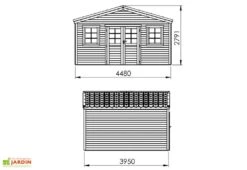Abri De Jardin En Bois D’épicéa Brut Shelty+ 18 M² -Solid || Mikado || Hevea Soldes Boutique abri jardin bois epicea brut shelty 18m2 2