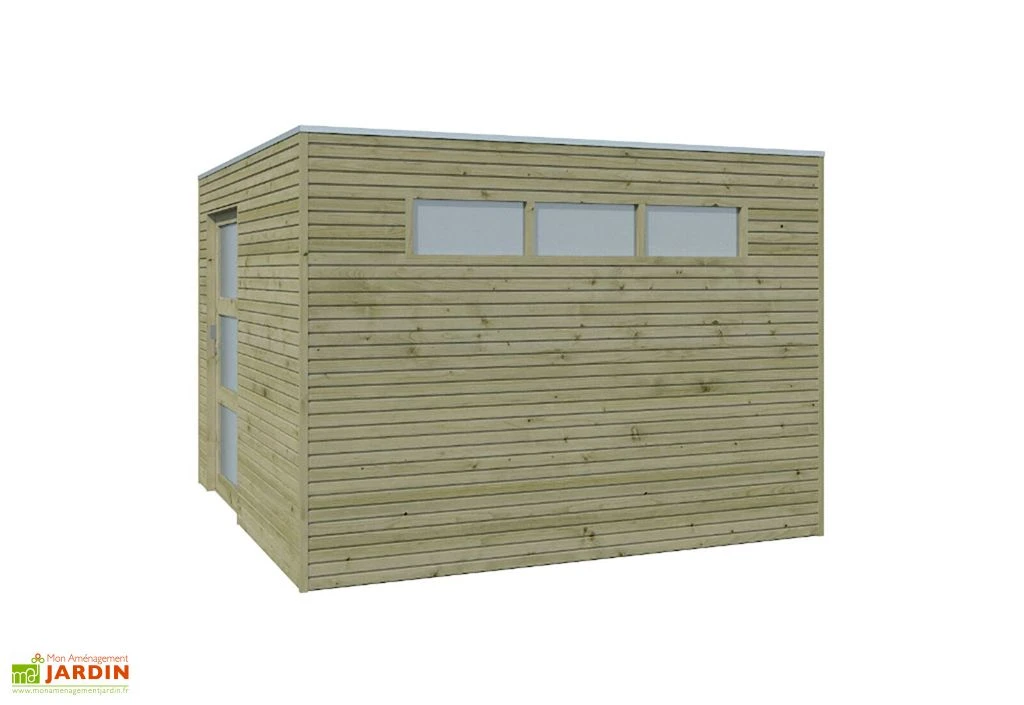 Abri De Jardin En Bois D’épicéa Traité Qube 9 M² 2 Abri De Jardin En Bois D’épicéa Traité Qube 9 M² – Image 2