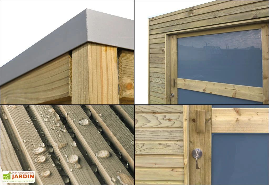 Abri De Jardin En Bois D’épicéa Traité Qube 9 M² 3 Abri De Jardin En Bois D’épicéa Traité Qube 9 M² – Image 3