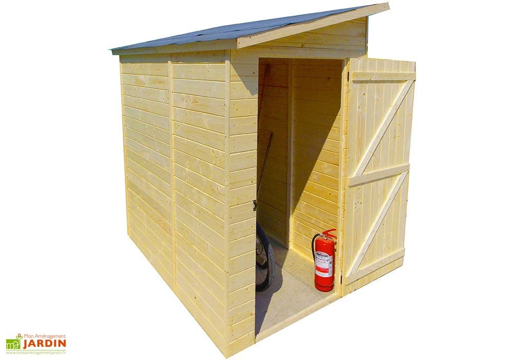Abri De Jardin Adossé En Bois 16 Mm - 223 X 130 X 220 Cm 2 Abri De Jardin Adossé En Bois 16 Mm - 223 X 130 X 220 Cm – Image 2