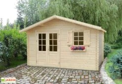 Abri De Jardin Bois Raisin (398x398x263) 44 Mm