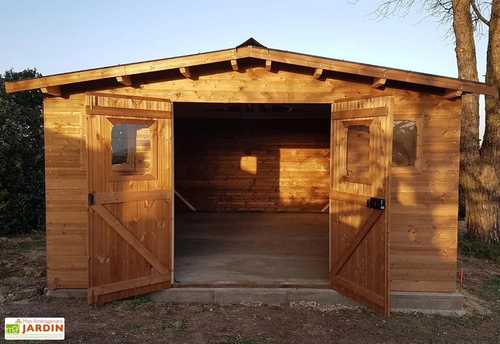 Abri De Jardin En Bois D’épicéa Traité Toit Bac Acier Thermabri – 16 M² 2 Abri De Jardin En Bois D’épicéa Traité Toit Bac Acier Thermabri – 16 M² – Image 2