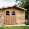 Abri De Jardin En Bois D’épicéa Traité Toit Bac Acier Therma – 7,58 M²