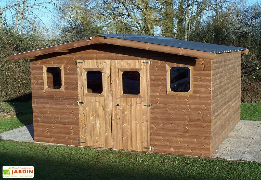 Abri De Jardin En Bois D’épicéa Traité Toit Bac Acier Thermabri – 16 M² 1 Abri De Jardin En Bois D’épicéa Traité Toit Bac Acier Thermabri – 16 M²