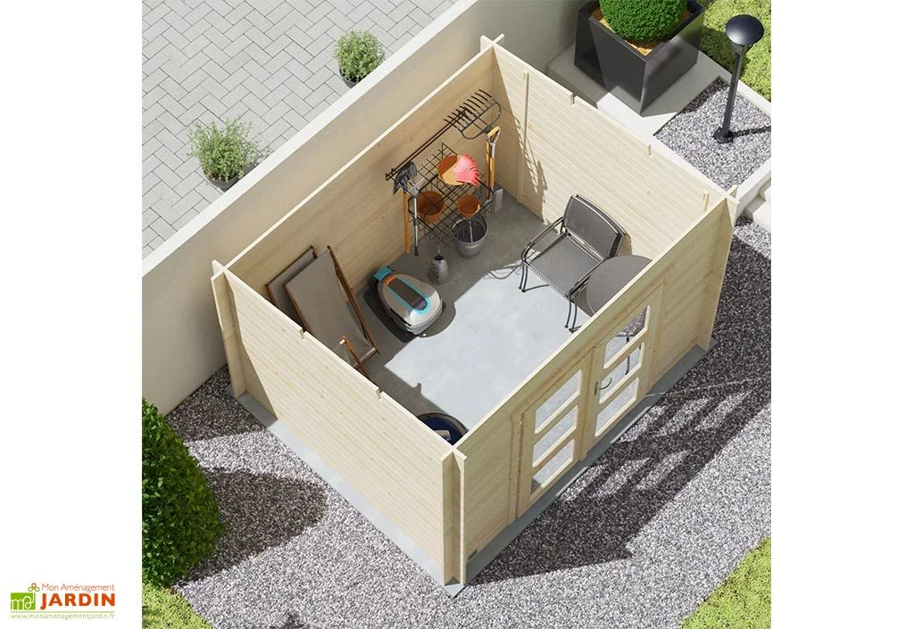 Abri De Jardin En Bois D'épicéa De 7,4 M² Ep. 28 Mm – Juno 3 Abri De Jardin En Bois D'épicéa De 7,4 M² Ep. 28 Mm – Juno – Image 3