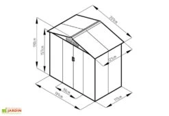 Abri De Jardin En Métal Look Bois Vieilli 2,43 M² -Solid || Mikado || Hevea Soldes Boutique abri jardin metal cabane aspect bois vieilli 121x201cm 4