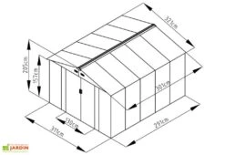 Abri De Jardin En Métal Look Bois Vieilli 9,66 M² -Solid || Mikado || Hevea Soldes Boutique abri jardin metal cabane aspect bois vieilli 301x321cm