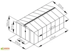 Abri De Jardin En Métal Look Bois Vieilli 13,51 M² -Solid || Mikado || Hevea Soldes Boutique abri jardin metal cabane aspect bois vieilli 421x321cm 4