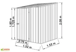 Abri De Jardin En Métal Cooper – 2,3 M² -Solid || Mikado || Hevea Soldes Boutique abri jardin metal cooper 1