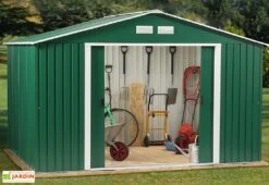 Abri De Jardin En Métal 0,33 Mm Duramax 8 M² – Vert Pin 10 X 8