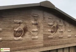 Abri De Jardin En Métal Duramax Woodgrain Imitation Bois 8 M² -Solid || Mikado || Hevea Soldes Boutique abri jardin metal imitation bois duramax woodgrain 1 1