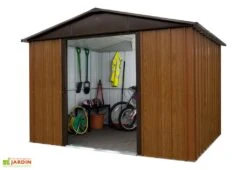 Abri De Jardin En Métal Galvanisé Imitation Bois 11,03 M² - 1013WGY