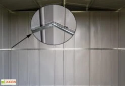 Abri De Jardin En Métal Gris Spacemaker Acier Galvanisé – 4,5 M² -Solid || Mikado || Hevea Soldes Boutique abri jardin metal spacemaker gris acier galvanise 250cm 6