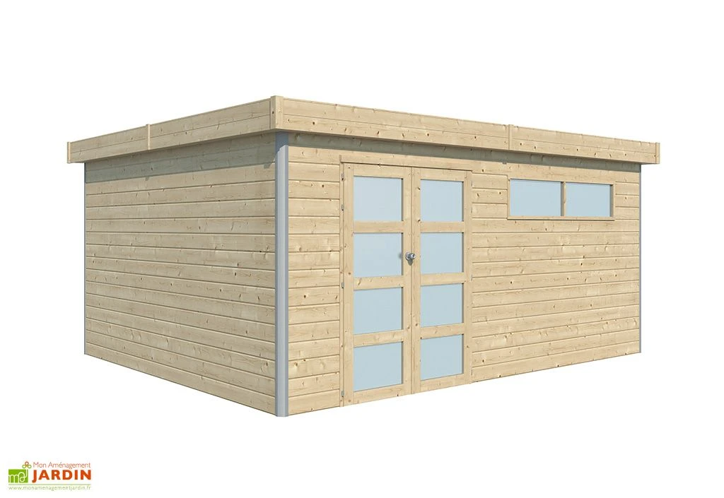 Abri De Jardin En Bois D’épicéa Brut Et Profilés En Aluminium - 18,7 M² 2 Abri De Jardin En Bois D’épicéa Brut Et Profilés En Aluminium - 18,7 M² – Image 2