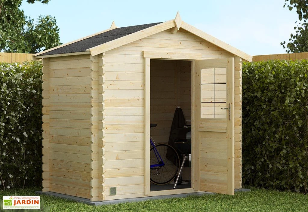 Abri De Jardin En Bois D’épicéa Brut Juno – 3,7 M² 2 Abri De Jardin En Bois D’épicéa Brut Juno – 3,7 M² – Image 2