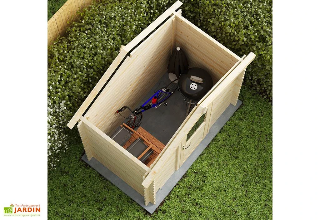 Abri De Jardin En Bois D’épicéa Brut Juno – 3,7 M² 3 Abri De Jardin En Bois D’épicéa Brut Juno – 3,7 M² – Image 3