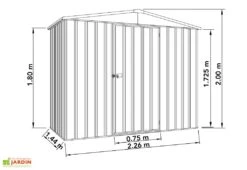 Abri De Jardin En Métal Fraser – 3,2 M² -Solid || Mikado || Hevea Soldes Boutique abri metal fraser 1