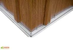 Abri De Jardin En Acier Galvanisé Imitation Bois Woodlake - 2,93 M² -Solid || Mikado || Hevea Soldes Boutique angle exterieur cabanon jardin metal