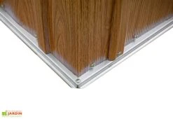 Abri De Jardin En Acier Galvanisé Imitation Bois Woodlake – 11,5 M² 11 Abri De Jardin En Acier Galvanisé Imitation Bois Woodlake – 11,5 M² -Solid || Mikado || Hevea Soldes Boutique angle structure abri metal effet bois