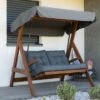 Balancelle De Jardin 2 Personnes - Bois Imprégné – Paris 1700