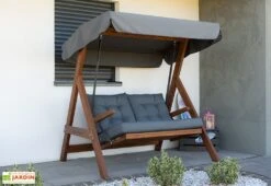 Balancelle De Jardin 2 Personnes - Bois Imprégné – Paris 1700