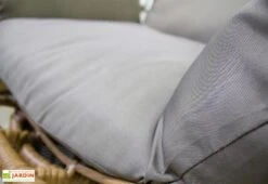 Balancelle De Jardin En Résine Tressée Marron - Bora Bora 8 Balancelle De Jardin En Résine Tressée Marron - Bora Bora -Solid || Mikado || Hevea Soldes Boutique balancelle jardin resine tressee bora bora detail coussin