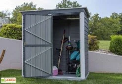 Remise De Jardin En Acier Galvanisé 203 X 116 Cm -Solid || Mikado || Hevea Soldes Boutique cabane jardin acier galvanise