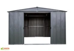 Abri De Jardin En Acier Galvanisé 8,5 M² 8 Abri De Jardin En Acier Galvanisé 8,5 M² -Solid || Mikado || Hevea Soldes Boutique cabane jardin acier galvanise noir 1