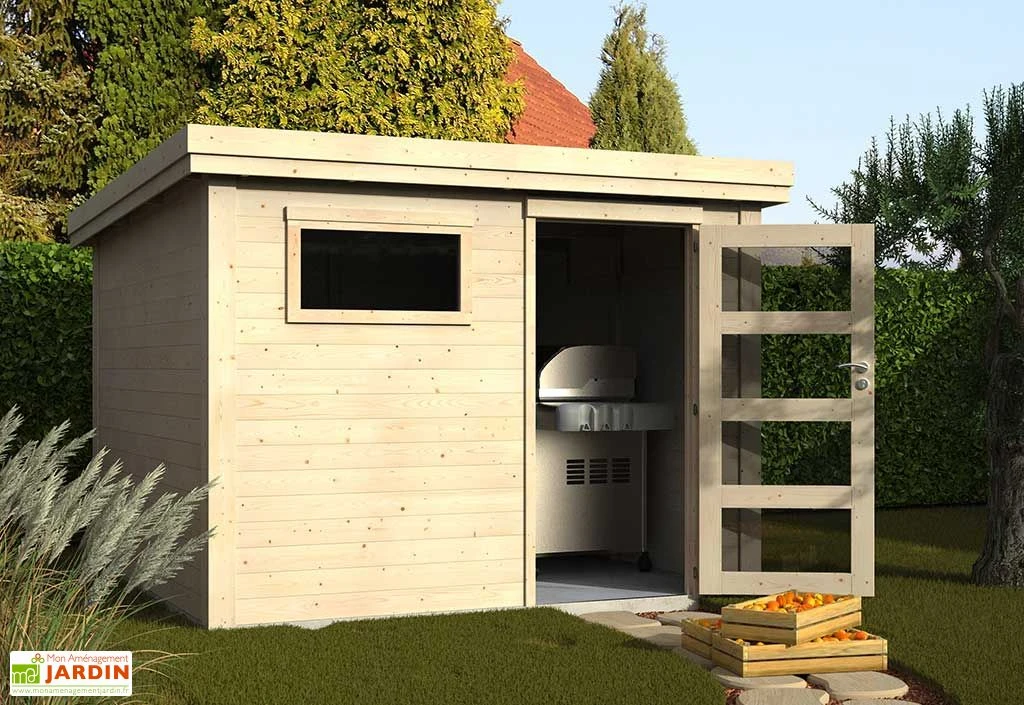 Abri De Jardin En Bois De Sapin Brut Paco 7,54 M² 2 Abri De Jardin En Bois De Sapin Brut Paco 7,54 M² – Image 2