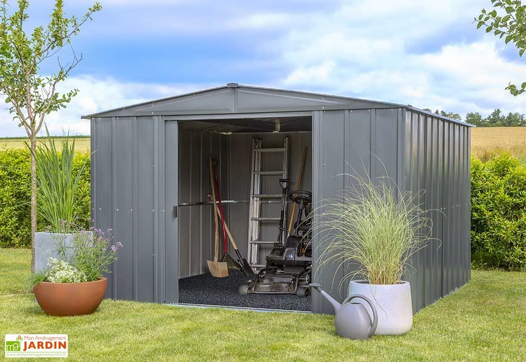 Abri De Jardin En Acier Galvanisé 8,5 M² 1 Abri De Jardin En Acier Galvanisé 8,5 M²
