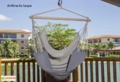 Chaise-hamac En Tissu - TranKil 11 Chaise-hamac En Tissu - TranKil -Solid || Mikado || Hevea Soldes Boutique chaise hamac balancelle anthracite 1