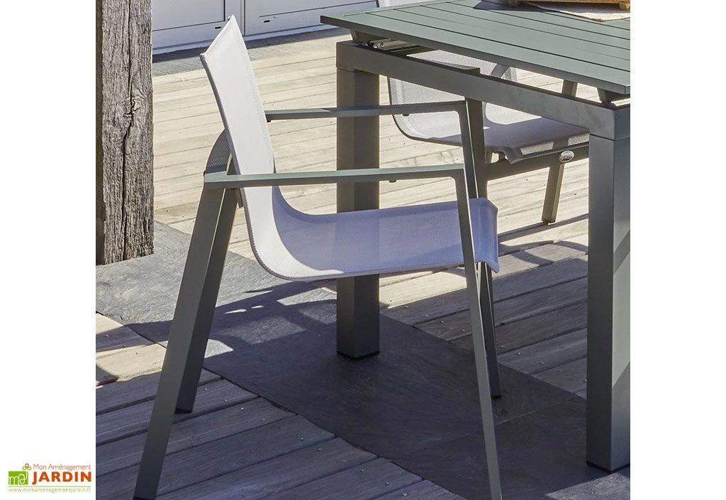 Salon De Jardin Haut 8 Places En Aluminium Et Textilène - Miami 3 Salon De Jardin Haut 8 Places En Aluminium Et Textilène - Miami – Image 3