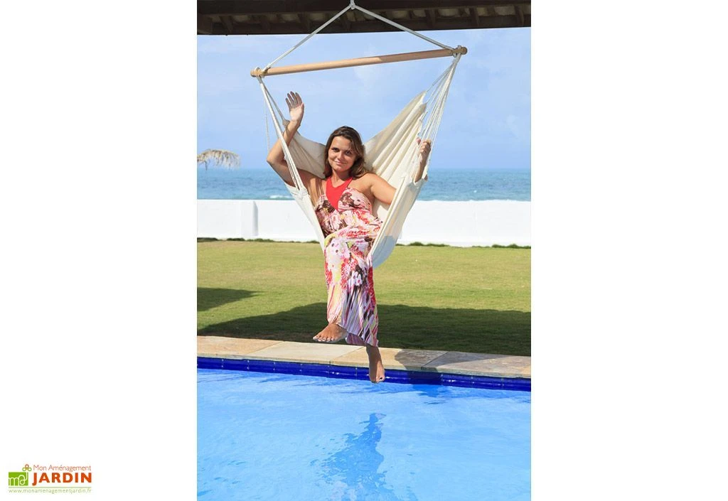 Chaise Suspendue Ecrue 110 X 140 Cm 4 Chaise Suspendue Ecrue 110 X 140 Cm – Image 4