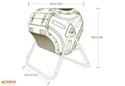Composteur Rotatif 303L En Polyéthylène Lifetime 9 Composteur Rotatif 303L En Polyéthylène Lifetime -Solid || Mikado || Hevea Soldes Boutique composteur polyethylene lifetime 303 l