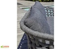 Salon De Jardin 4 Places En Aluminium Et Corde Tressée - Camargue 7 Salon De Jardin 4 Places En Aluminium Et Corde Tressée - Camargue -Solid || Mikado || Hevea Soldes Boutique coussins canape jardin camargue