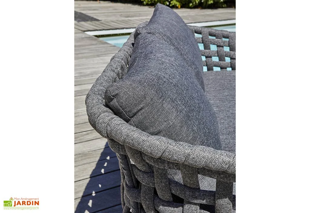 Salon De Jardin 4 Places En Aluminium Et Corde Tressée - Camargue 3 Salon De Jardin 4 Places En Aluminium Et Corde Tressée - Camargue – Image 3