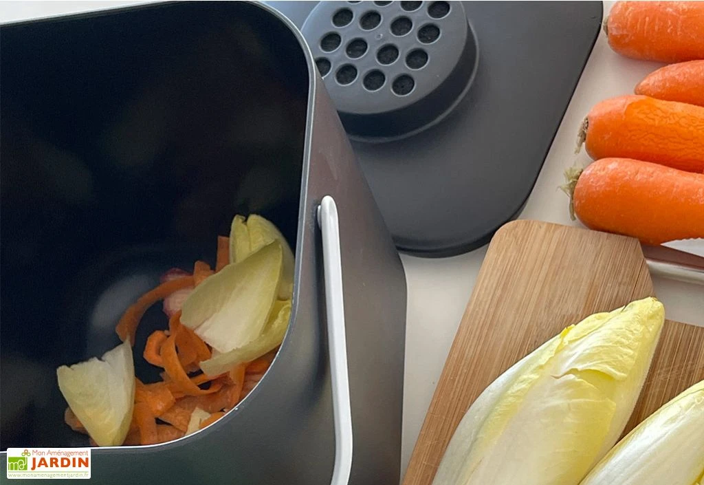 Seau à Compost En Polypropylène Noir - 18,5 X 18,5 X 22 Cm 5 Seau à Compost En Polypropylène Noir - 18,5 X 18,5 X 22 Cm – Image 5