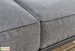 Salon De Jardin 5 Places En Aluminium - Lima -Solid || Mikado || Hevea Soldes Boutique detail coussin canape jardin lima