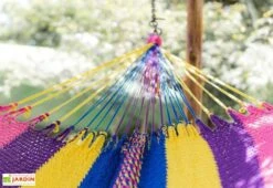 Hamac En Coton Tissé à La Main 2 X 2,37 M - Zapatera XL -Solid || Mikado || Hevea Soldes Boutique detail toile hamac suspendu zapatera xl